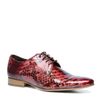 Rode veterschoenen met croco print