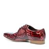 Rode veterschoenen met croco print