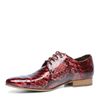 Rode veterschoenen met croco print