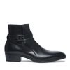 Zwarte lage boots met buckles