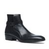 Zwarte lage boots met buckles