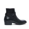 Zwarte lage boots met buckles