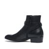 Zwarte lage boots met buckles
