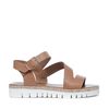 Plateau sandalen cognac