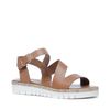 Plateau sandalen cognac