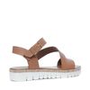 Plateau sandalen cognac