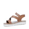 Plateau sandalen cognac