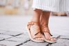 Plateau sandalen cognac