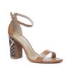 Sandalen met hak cognac