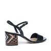 Sandalen met hak zwart