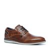 Cognac veterschoenen leer
