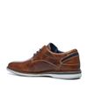 Cognac veterschoenen leer