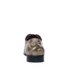 Taupe snakeskin veterschoenen