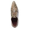 Taupe snakeskin veterschoenen