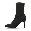 Zwarte sock boots met hak