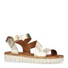 Gouden metallic plateau sandalen
