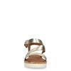 Gouden metallic plateau sandalen