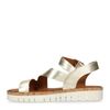 Gouden metallic plateau sandalen