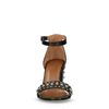 Zwarte sandalen met hak met studs