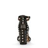 Zwarte sandalen met hak met studs