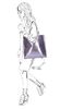 Metallic paarse shopper