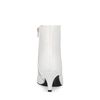 Witte enkellaarsjes met kitten heel