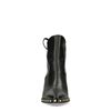 Zwarte leren korte laarzen met studs
