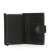 Zwarte portemonnee met cardprotector