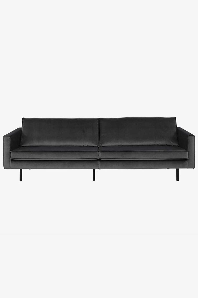 Sissy-Boy Amsterdam velvet bank 4-zits antraciet unisex grijs Onesize