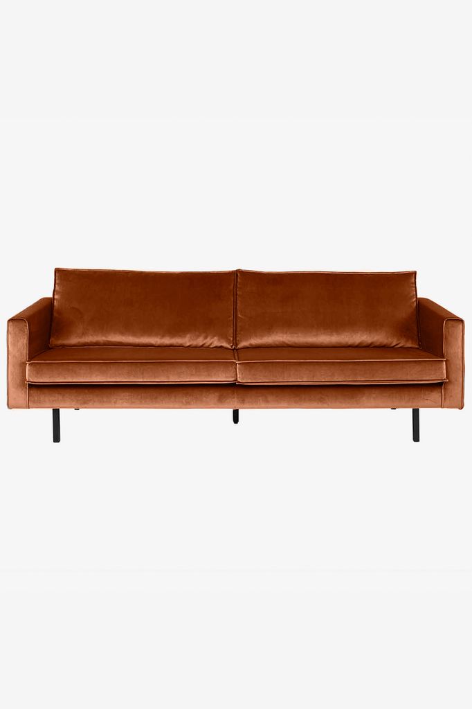 Sissy-Boy Amsterdam velvet bank 3-zits roest unisex oranje Onesize
