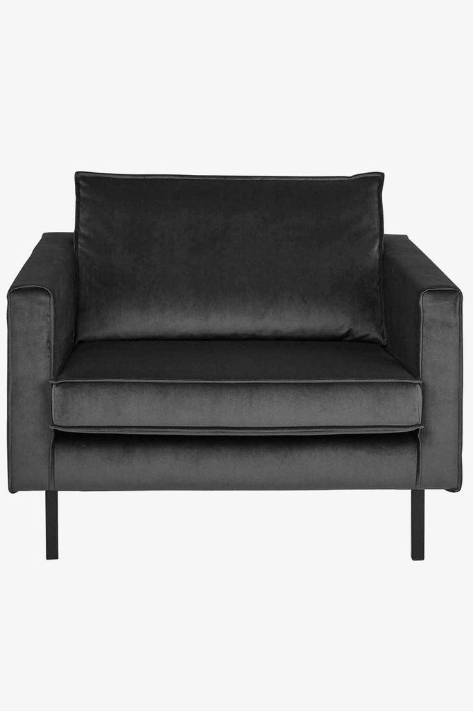 Sissy-Boy Amsterdam velvet loveseat antraciet unisex grijs Onesize