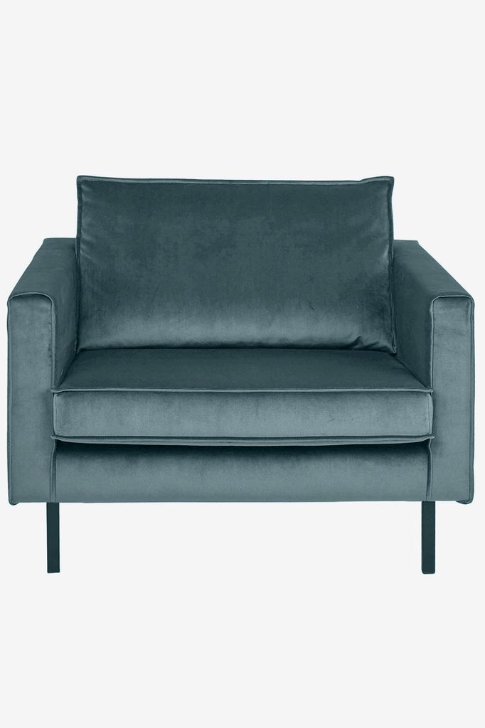 Sissy-Boy Amsterdam velvet loveseat grijs blauw unisex Onesize