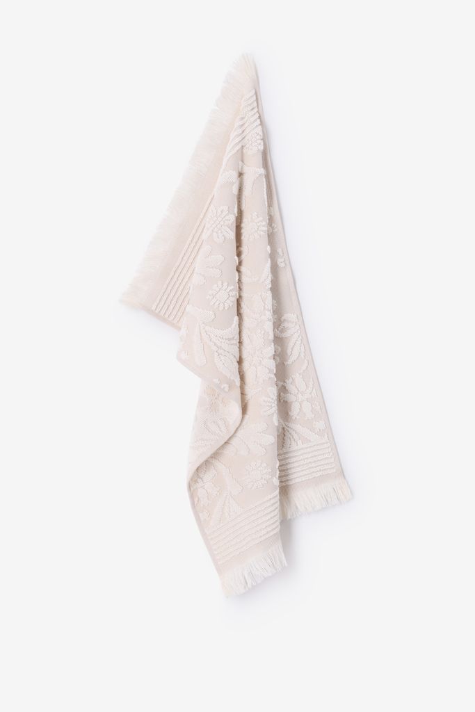 Sissy-Boy Gastendoek Beige Met Bloemenprint