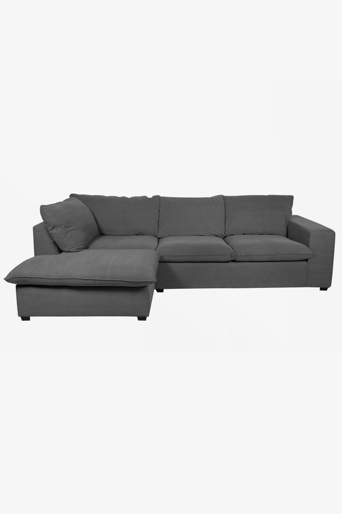 Sissy-Boy Baron bank 2.5-zits lounge links donkergrijs unisex Onesize