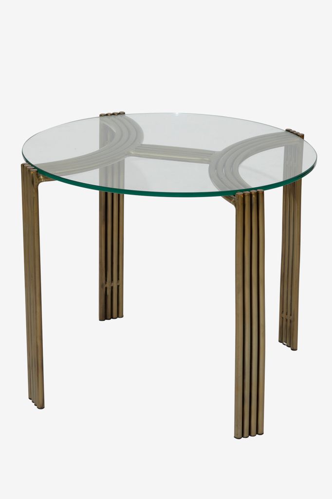 Sissy-Boy Tafel glazen blad met brass poten unisex goud Onesize