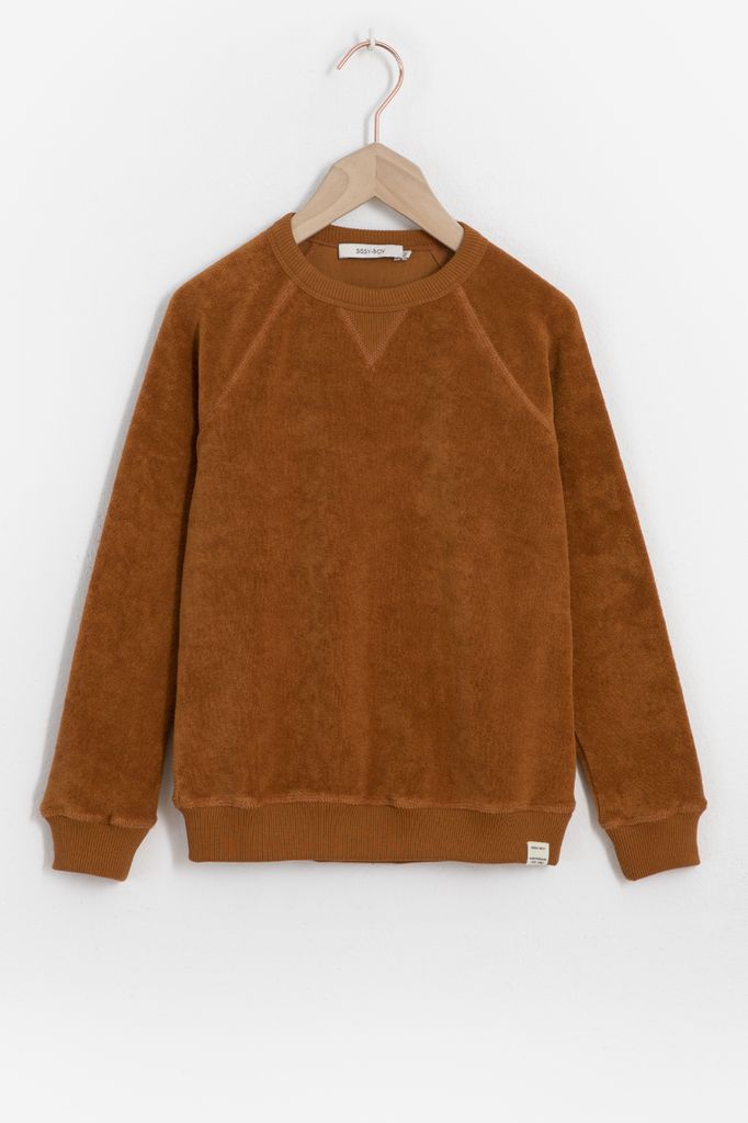 Bruine velours sweater