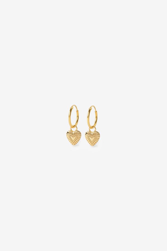 Sissy-Boy Gold Plated Oorbellen Met Hartje