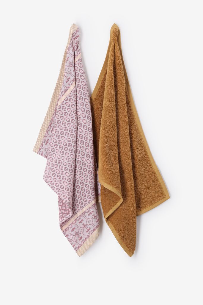 Sissy-Boy Donkergele Handdoek En Theedoek Terry
