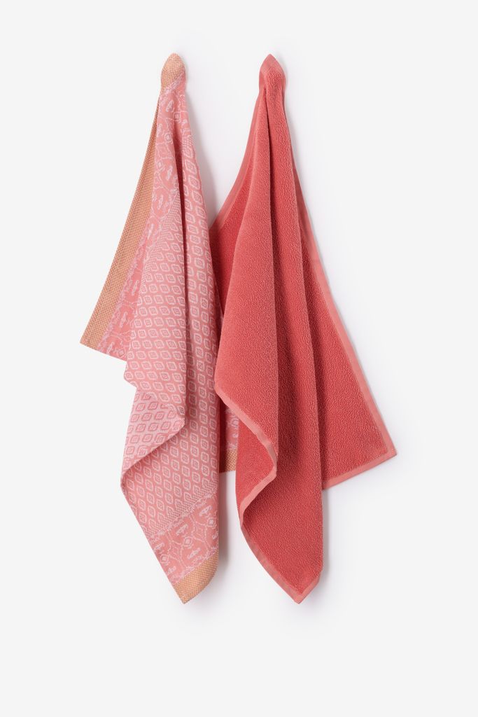 Sissy-Boy Lichtroze Handdoek En Theedoek Terry