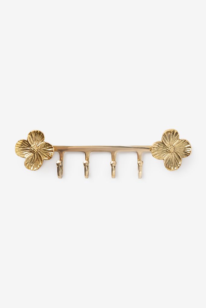 Sissy-Boy Goudkleurige Kapstokhaken Met Bloemen