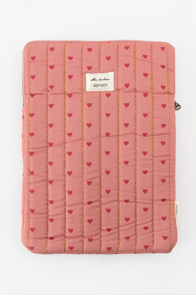 Sissy-Boy Roze Laptophoes Met Hartjesprint