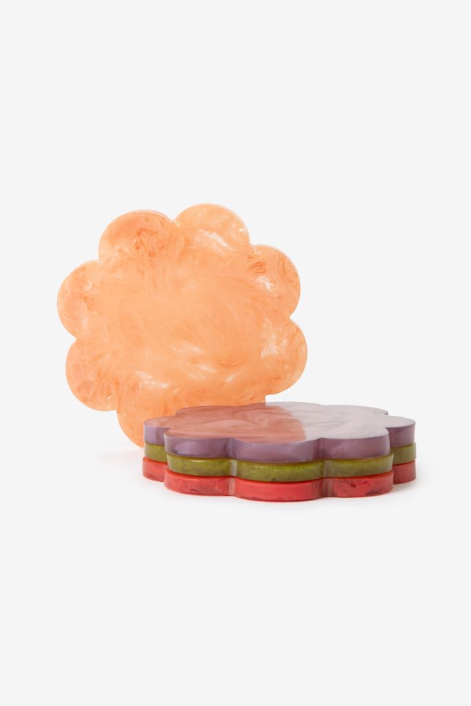 Sissy-Boy Multicolour Resin Glasonderzetters Bloem