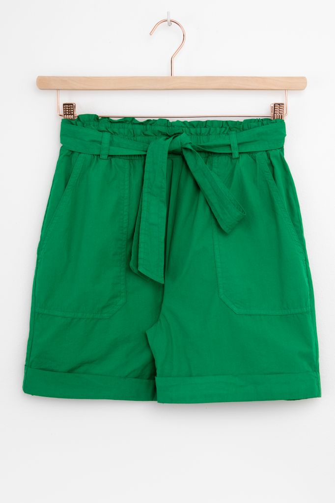 Sissy-Boy Groene High Waist Paperbag Shorts