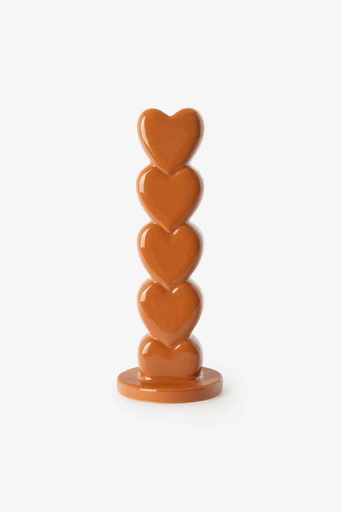 Sissy-Boy Oranje Kandelaar Met Opgestapelde Hartjes