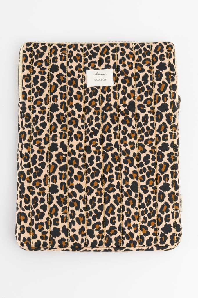 Sissy-Boy Bruine Laptophoes Met Leopard Print