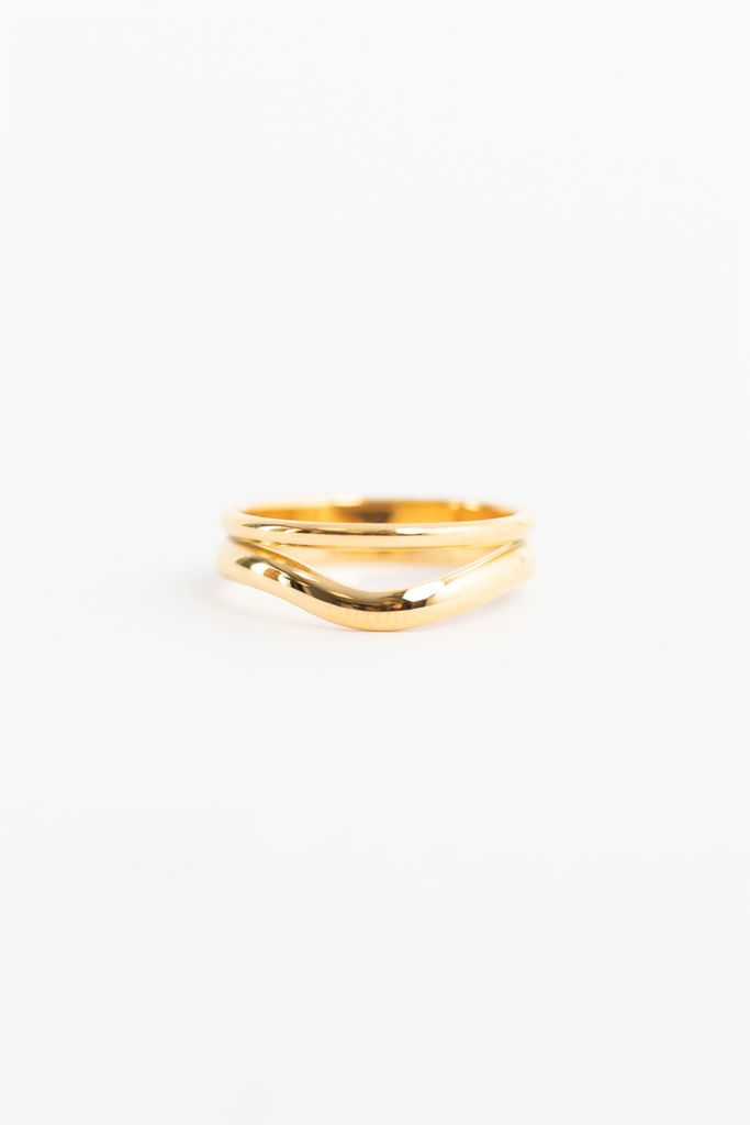 Sissy-Boy Gold Plated Dubbele Ring