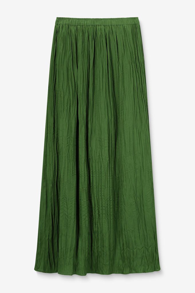 Sissy-Boy Groene Geplooide Maxi Rok