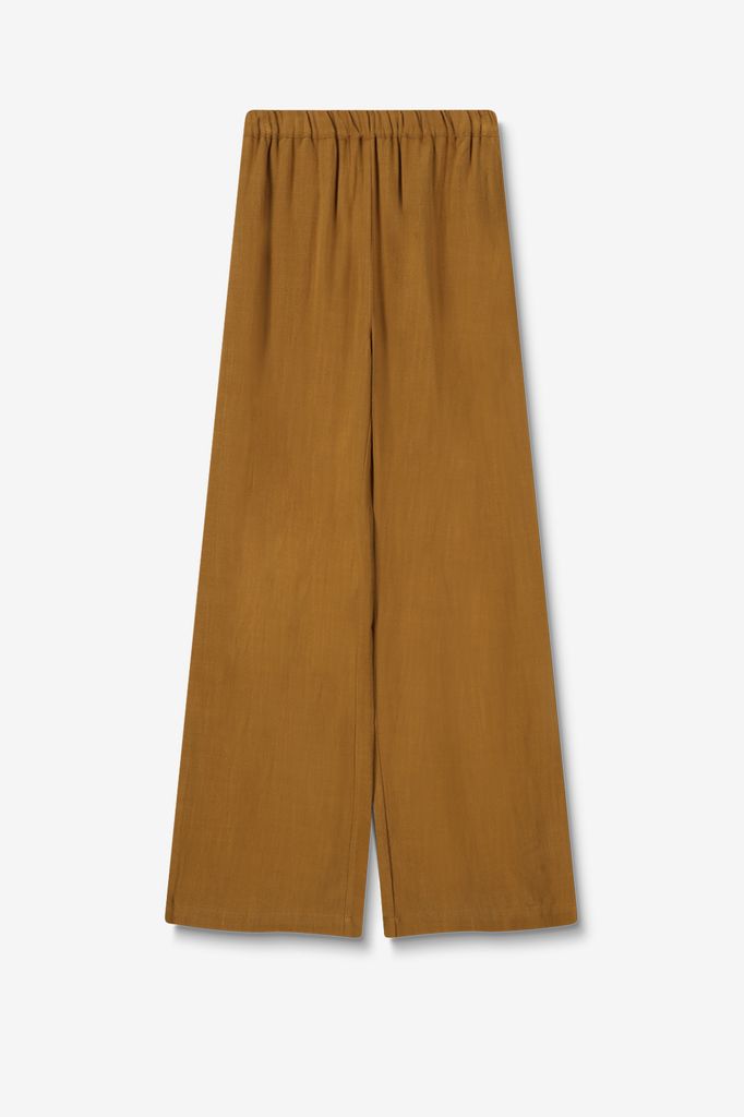 Sissy-Boy Bruine High Waist Wide Leg Broek