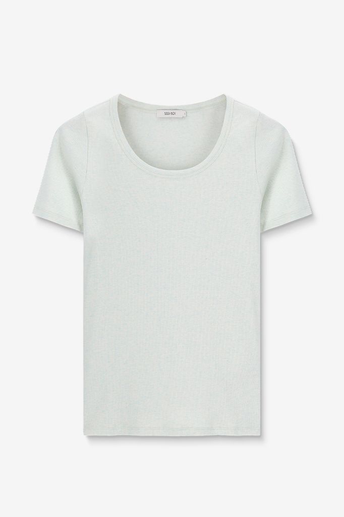 Sissy-Boy Lichtgroen Rib T-shirt