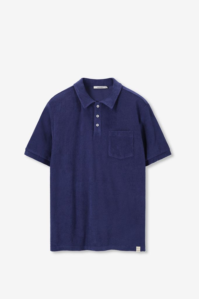 Sissy-Boy Donkerblauwe Badstof Polo